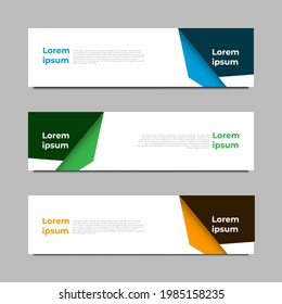 Plantilla web de banner de diseño geométrico abstracto vectorial. ilustración vectorial