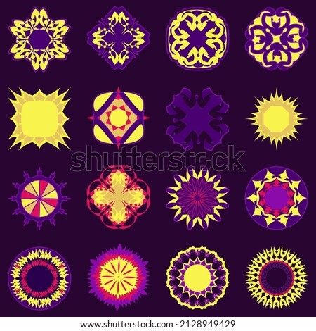 vector set of abstract geometric shapes