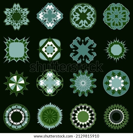 vector set of abstract geometric shapes