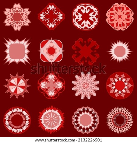 vector set of abstract geometric shapes