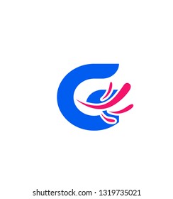 Vector set of abstract icons based on the letter g
