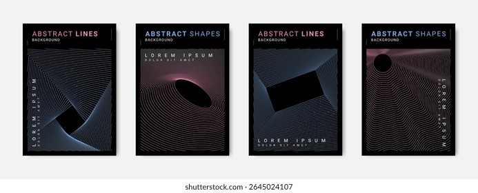 Vector set of abstract line motion background