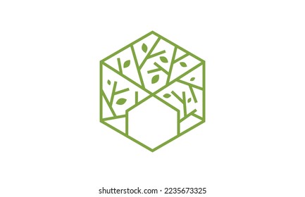 Vector set of abstract logo design templates in simple linear style - cozy home emblems, houses and plants stay at home	