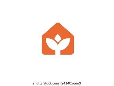 Vector set of abstract logo design templates in simple linear style - cozy home emblems, houses and plants stay at home - symbols for social media stories highlights and posts for interior stores and
