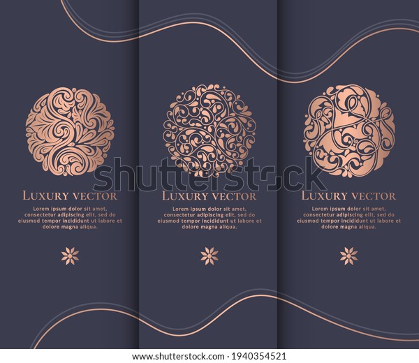 Vector set of abstract logos with leaves in a\
circle shape. Can be used for jewelry, beauty and fashion industry.\
Great for logo, monogram, invitation, flyer, menu, background, or\
any desired idea.