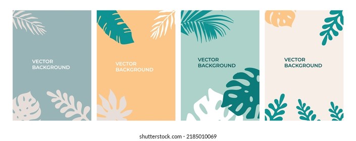 Vector set abstract minimalist backgrounds with copy space for text , banners, posters, cover design templates