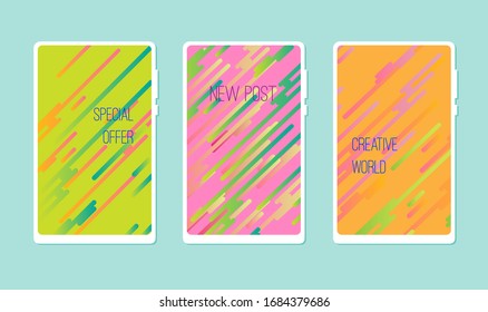 Vector. Set of abstract modern colorful templates for flyers, banners, postcards, web design and other.