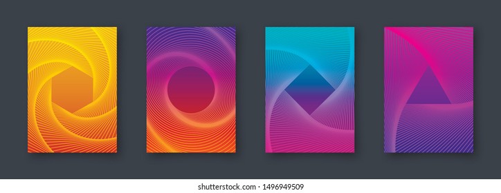 Vector set of abstract modern templates for your design.