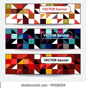 vector set of abstract multicolored banners