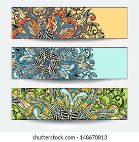 vector set of abstract ornamental banners