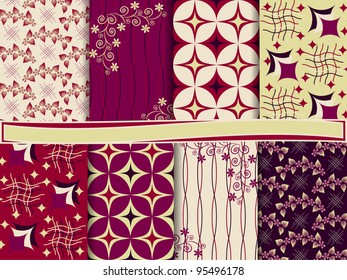 vector set of abstract paper scrapbook