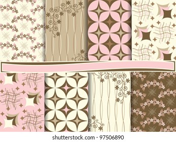 vector set of abstract paper scrapbook