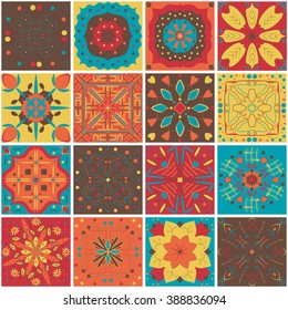 Vector set of abstract patterns.