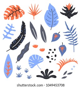 Vector set of abstract plants