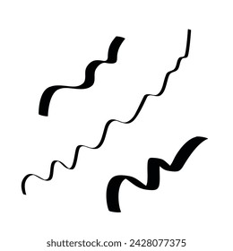 Vector set of abstract scribble bold brush pen elements. Hand drawn grunge paint stains. Isolated Ink drawn stroke lines for design.