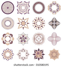 vector set of abstract shapes for decoration, design, scrapbooking