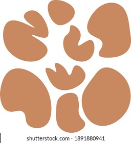 vector set of abstract shapes in flat style.