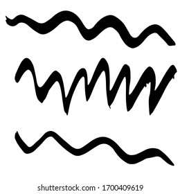 Vector set of abstract strokes and spots