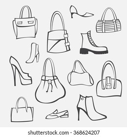 vector set of accessories