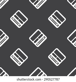 Vector set of accessories for a makeup: lipstick, shadow, ink, powder