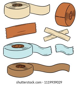 vector set of adhesive tape