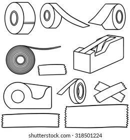 vector set of adhesive tape