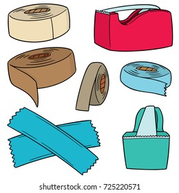 vector set of adhesive tape