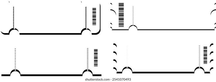 Vector set of admit one tickets template. Ticket for cinema,movie,circus,theater,film,festival,casino,club,music. vector eps10