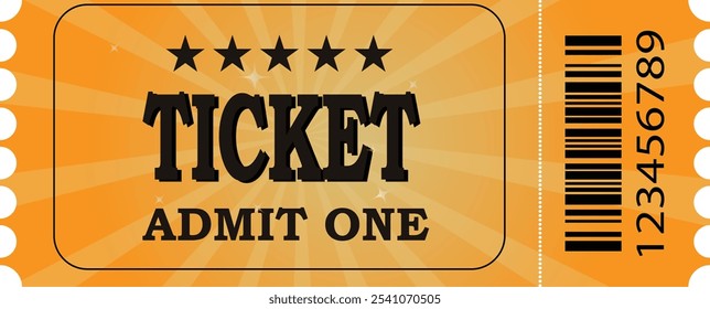 Vector set of admit one tickets template. Ticket for cinema,movie,circus,theater,film,festival,casino,club,music. vector eps10