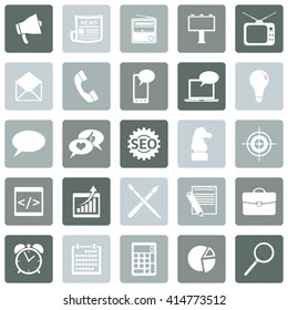 Vector Set of Advertising Icons. Types of Advertisement.