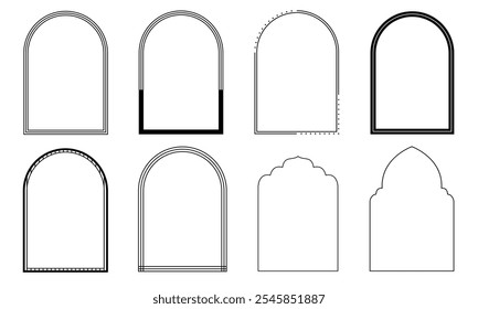 Conjunto de Vector estético y minimalista marco