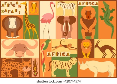 Africa Symbols Travel Vector Set Stock Vector (Royalty Free) 562831024