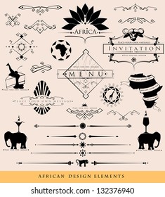 Vector Set: African Design Elements And Page Decoration