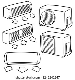 vector set of air conditioner