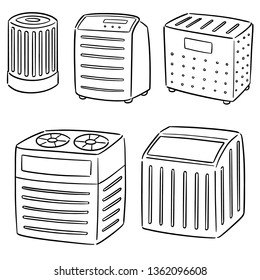 vector set of air purifier