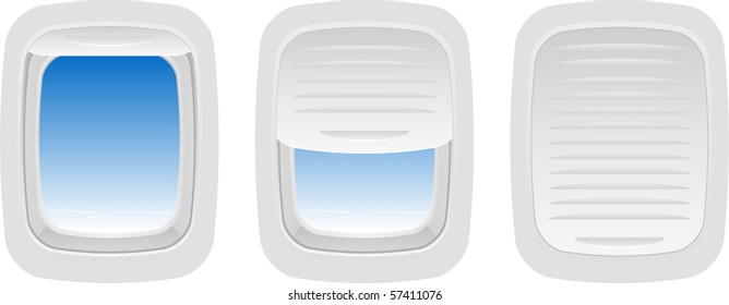 Vector Set of Aircraft Windows