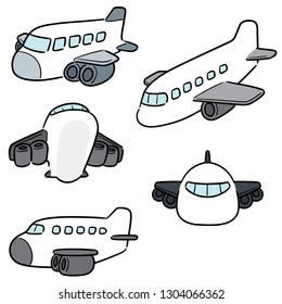 vector set of airplane