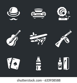 Vector Set of Alcohol prohibition Icons.