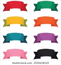 vector set of all color ribbon,red ribbons blank vector set,Ribbons set,