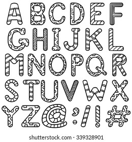 English Alphabet Painted By Hand Beautiful Stock Vector (Royalty Free ...
