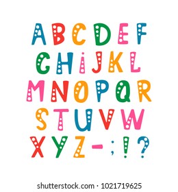 Vector Set Alphabet Letters Punctuation Symbols Stock Vector (Royalty ...