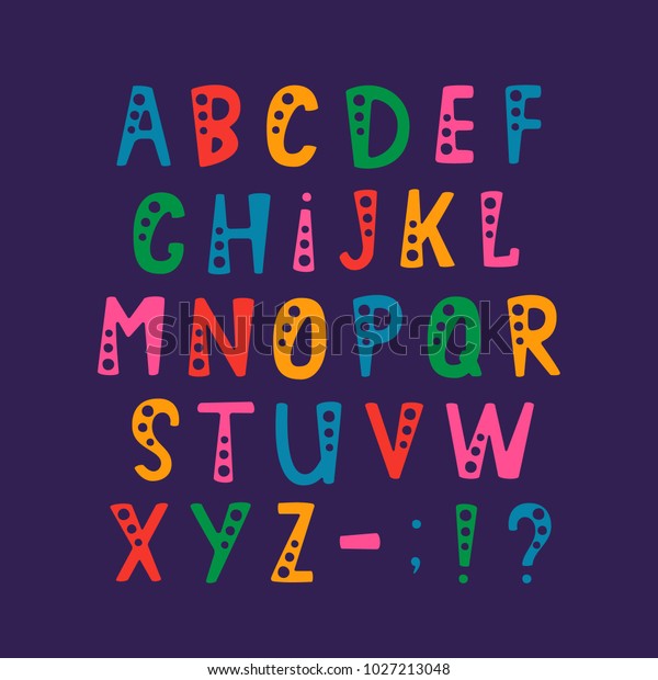 Vector Set Alphabet Letters Punctuation Symbols Stock Vector (Royalty ...