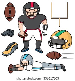 vector set of american football