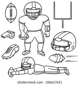 vector set of american football