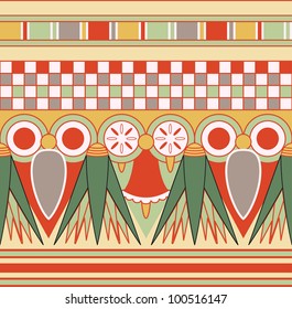 Vector set of ancient Egyptian seamless patterns