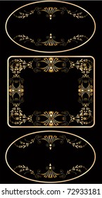 vector set of ancient elegant borders