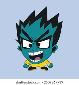 Conjunto de Vector de personas de negocios enojadas con un diseño plano simple