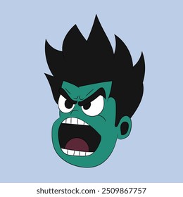 Conjunto de Vector de personas de negocios enojadas con un diseño plano simple