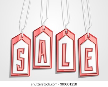 vector set of angular sale tags and labels