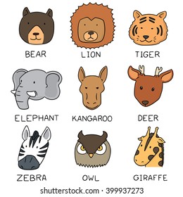 vector set of animal